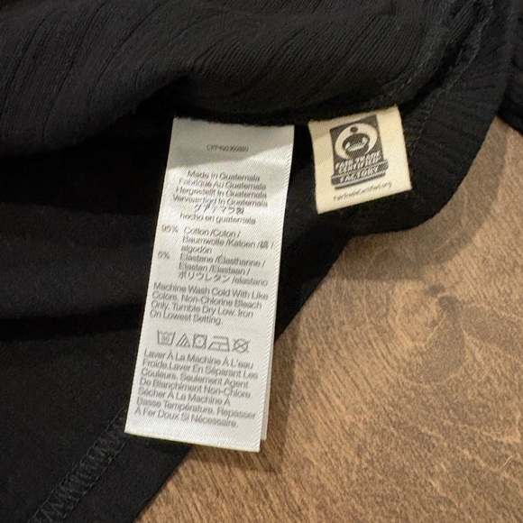 Madewell Women's Ribbed Long Sleeve Boatneck Top in Jet Black, Size Medium - Picture 5 of 7